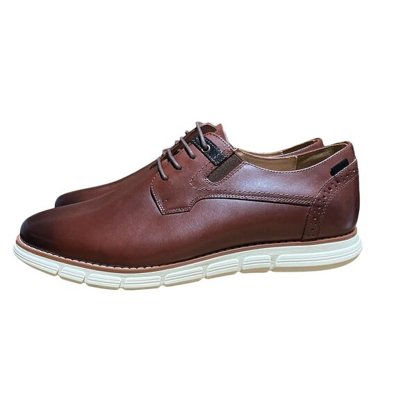 BRUNO MARC NEW YORK Shoes Mens 13 Purpose Brown Leather Oxford Dress - Picture 4 of 13